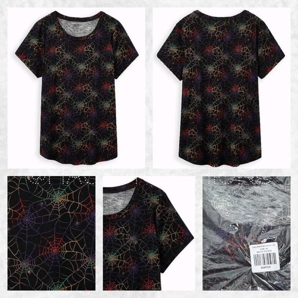 Torrid Rainbow Spider Web Vintage Tee! NWT! - Picture 2 of 4